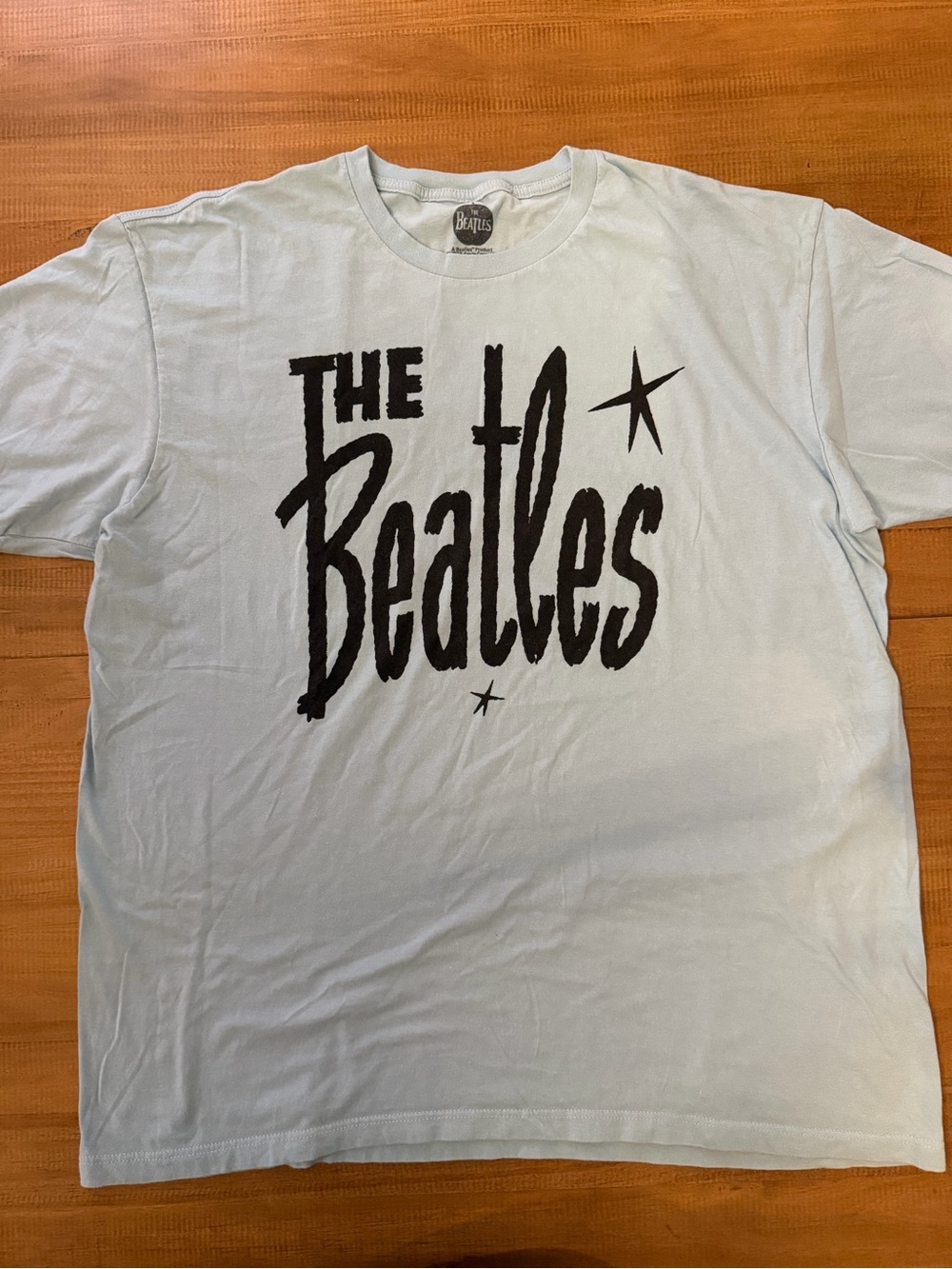 The Beatles Light Blue Short Sleeve Logo Tee